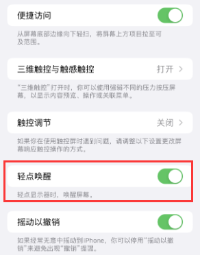 娄底苹果授权维修站分享iPhone轻点无法唤醒怎么办 