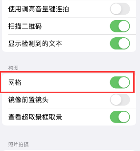 娄底苹果手机维修网点分享iPhone如何开启九宫格构图功能 