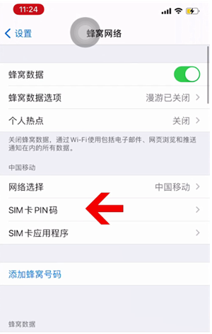 娄底苹果14维修网分享如何给iPhone14的SIM卡设置密码 