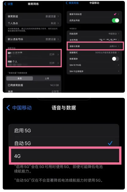 娄底苹果手机维修分享iPhone14如何切换4G/5G? iPhone14 5G网络切换方法 