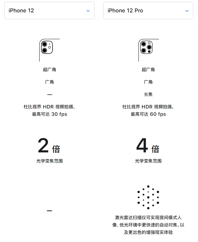 娄底苹果手机维修分享苹果 iPhone 12 与 iPhone 12 Pro 选哪款 